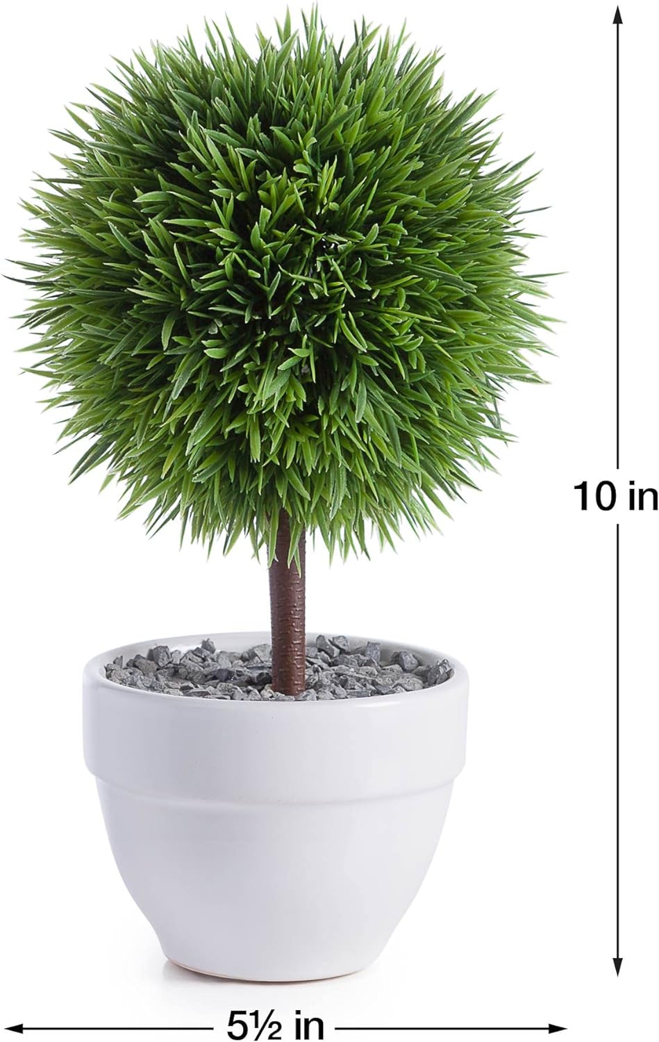 FAUX POTTED TOPIARY - GRASS BALL