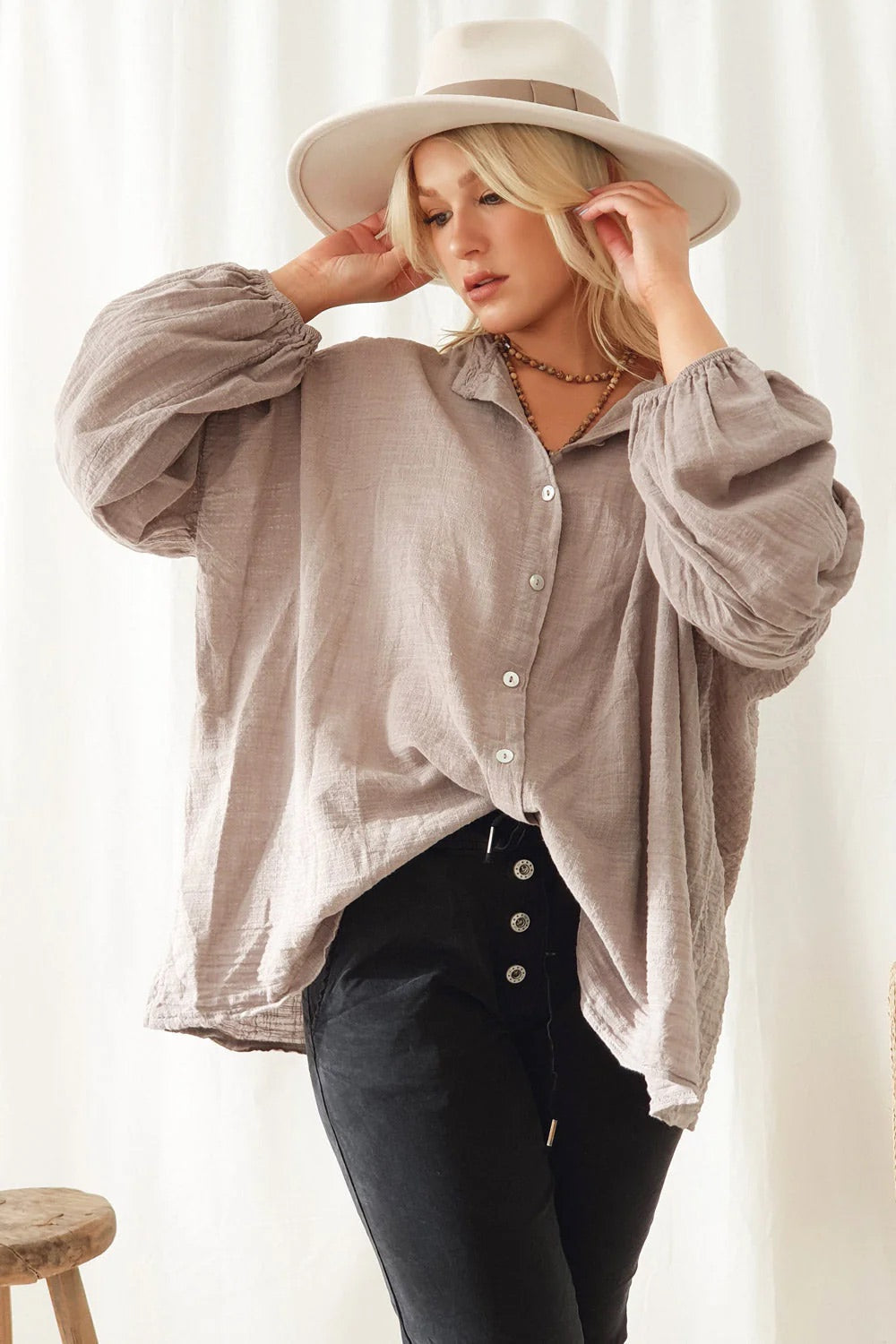 CHALKY SHIRT - TAUPE