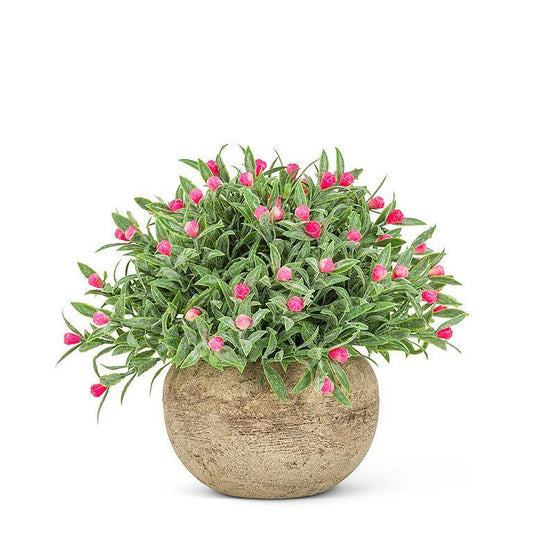 FLOWERING PLANT POT - PINK, SMALL