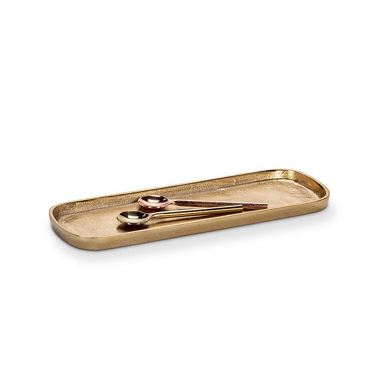 TRAY, OVAL - GOLD