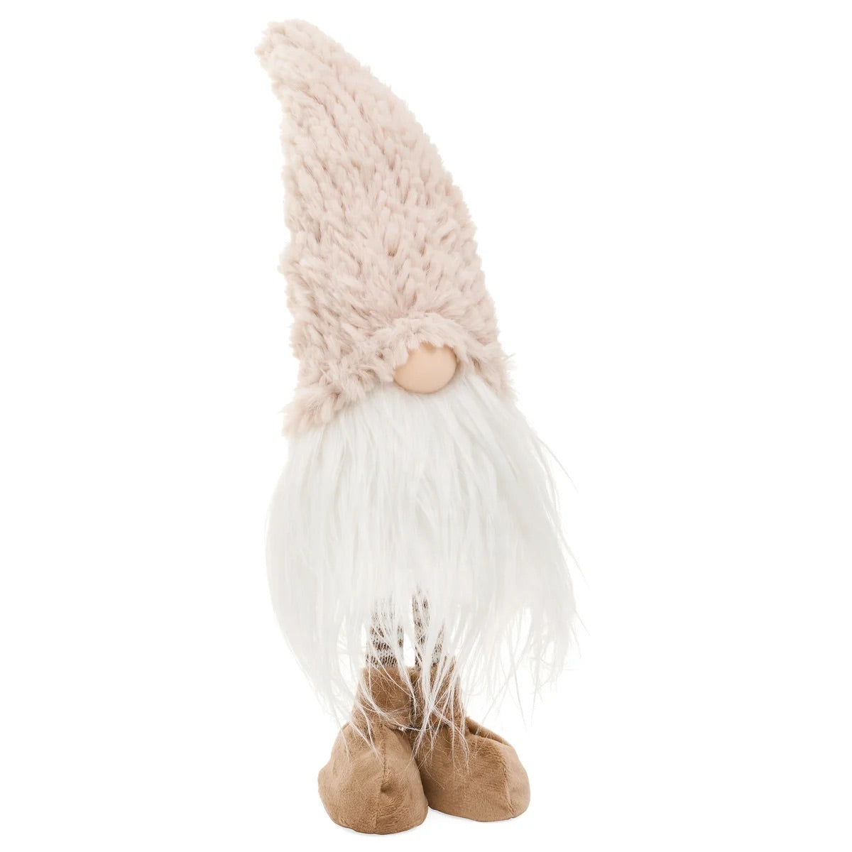 GNOME, STANDING W/KNITTED HAT - BEIGE