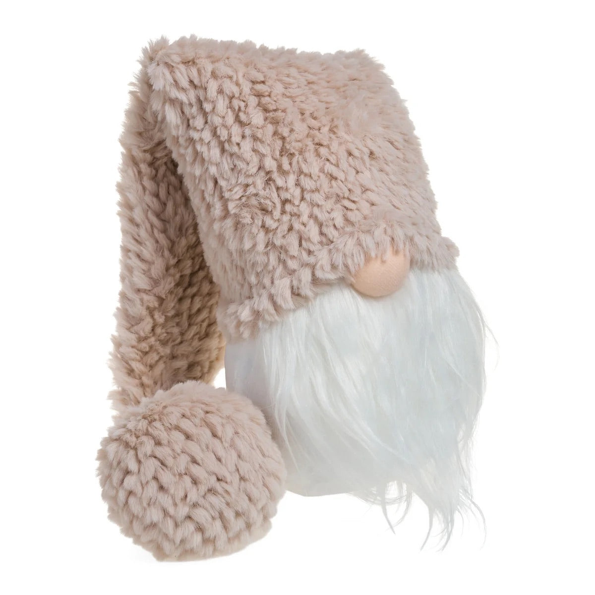 GNOME, HEAD LG W/KNITTED HAT - BEIGE