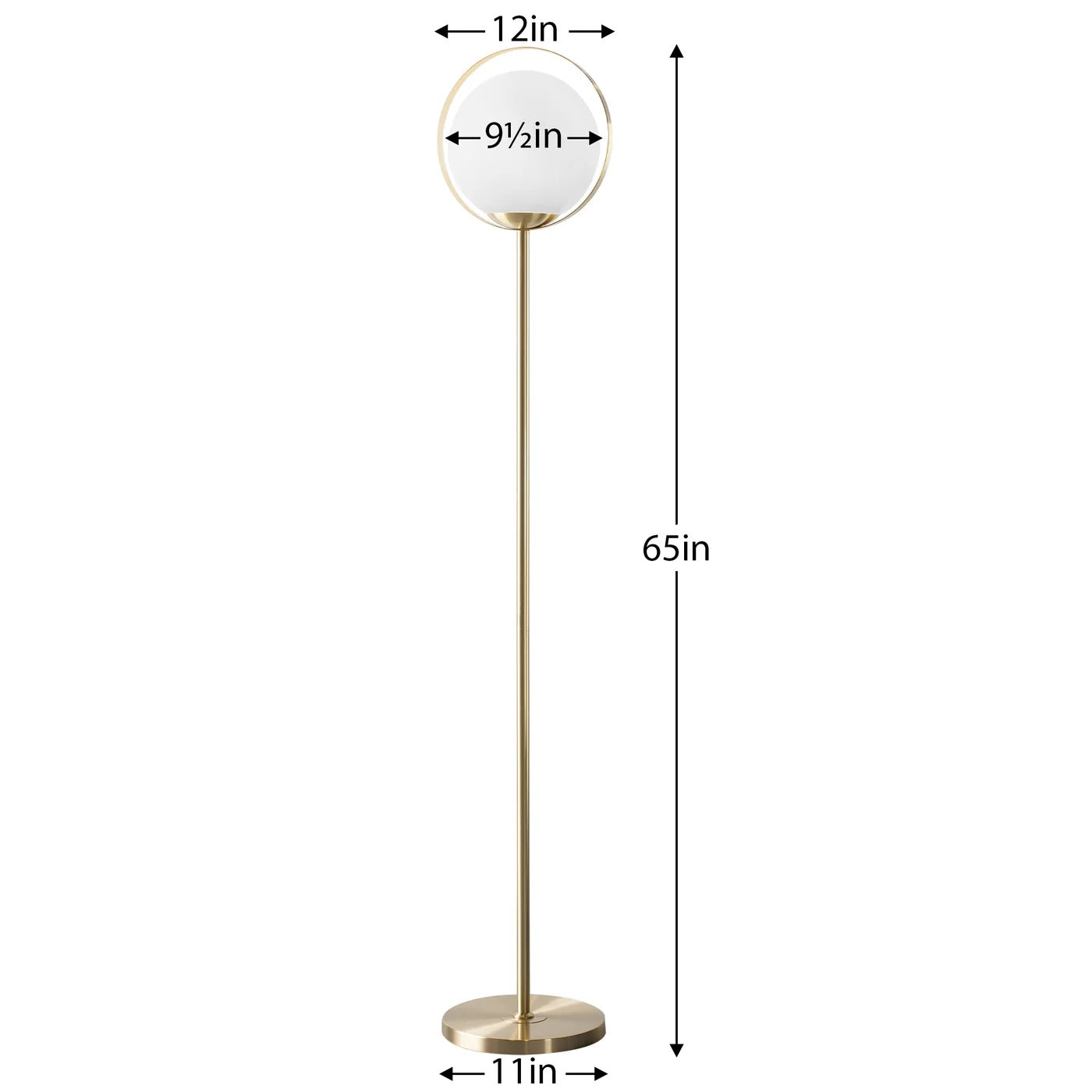 FLOOR LAMP HELLY - FROSTED WHITE GLOBE