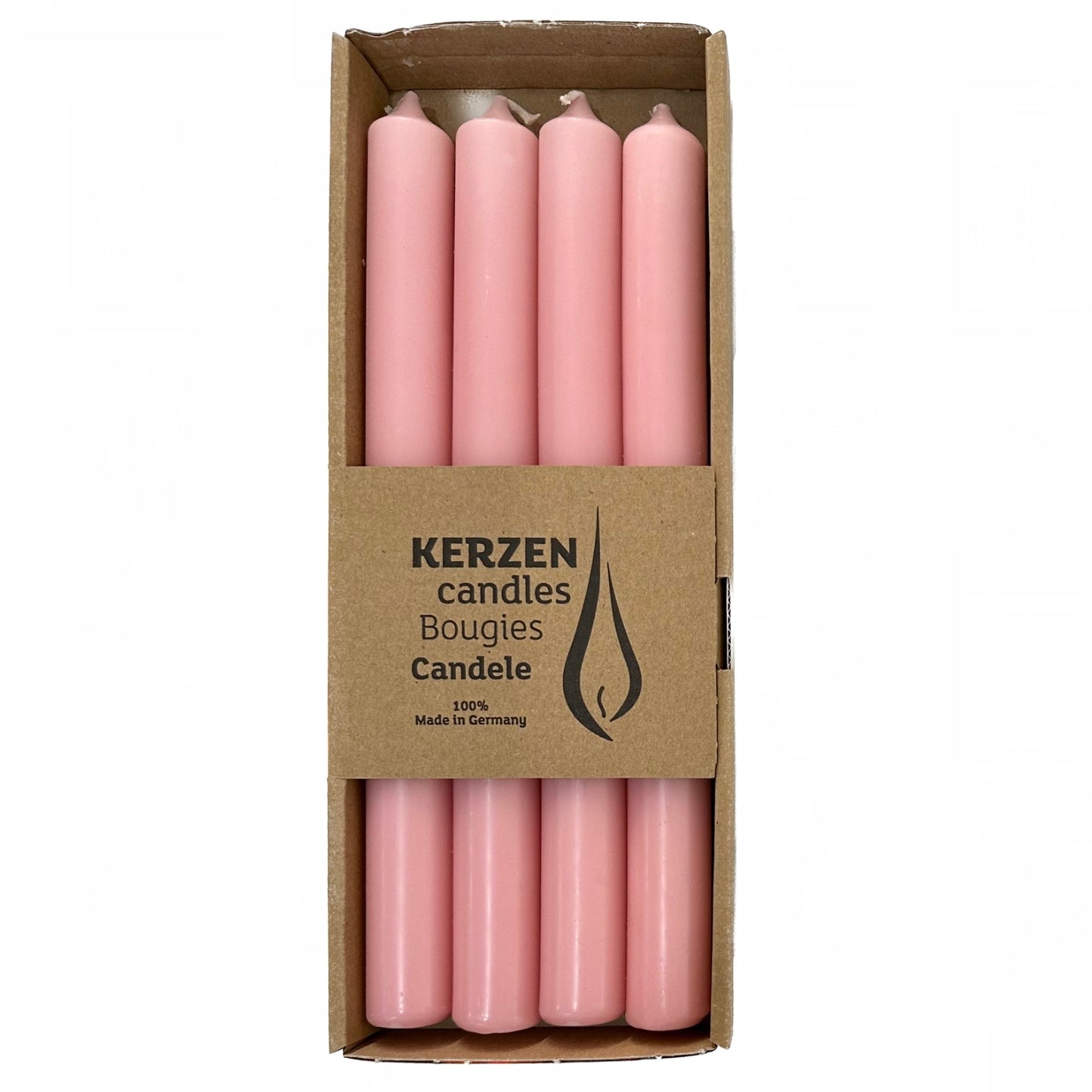 CANDLE STRAIGHT, PINK - 4PK