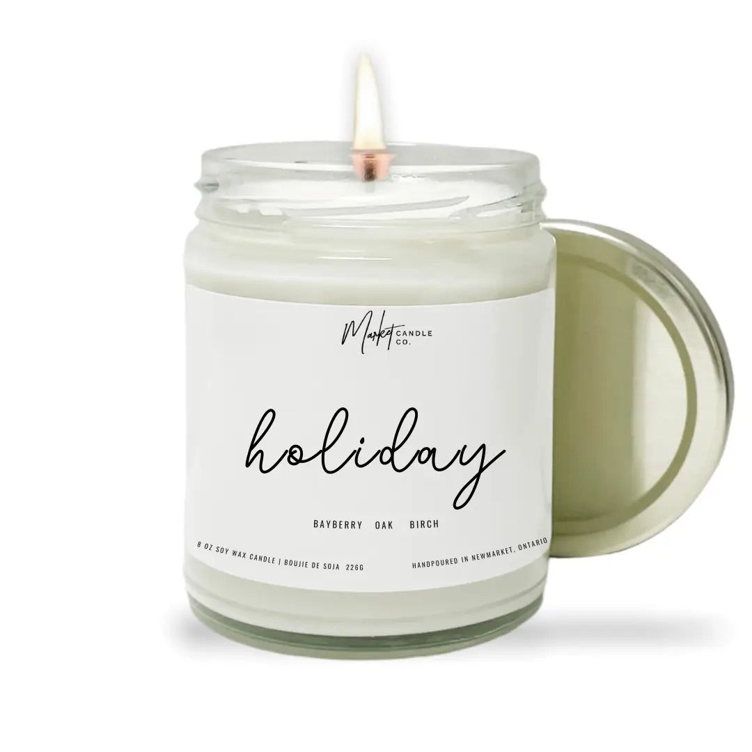 CANDLE, HOLIDAY (SOY WAX) 8 oz