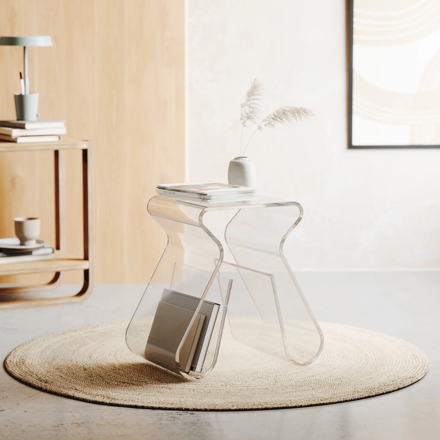 STOOL / END TABLE - CLEAR