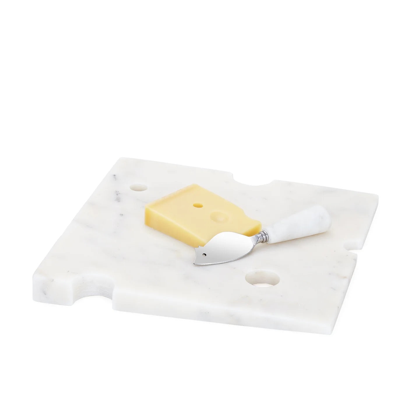 CHEESE BOARD, MARBLE - W/MOUSE KNIFE