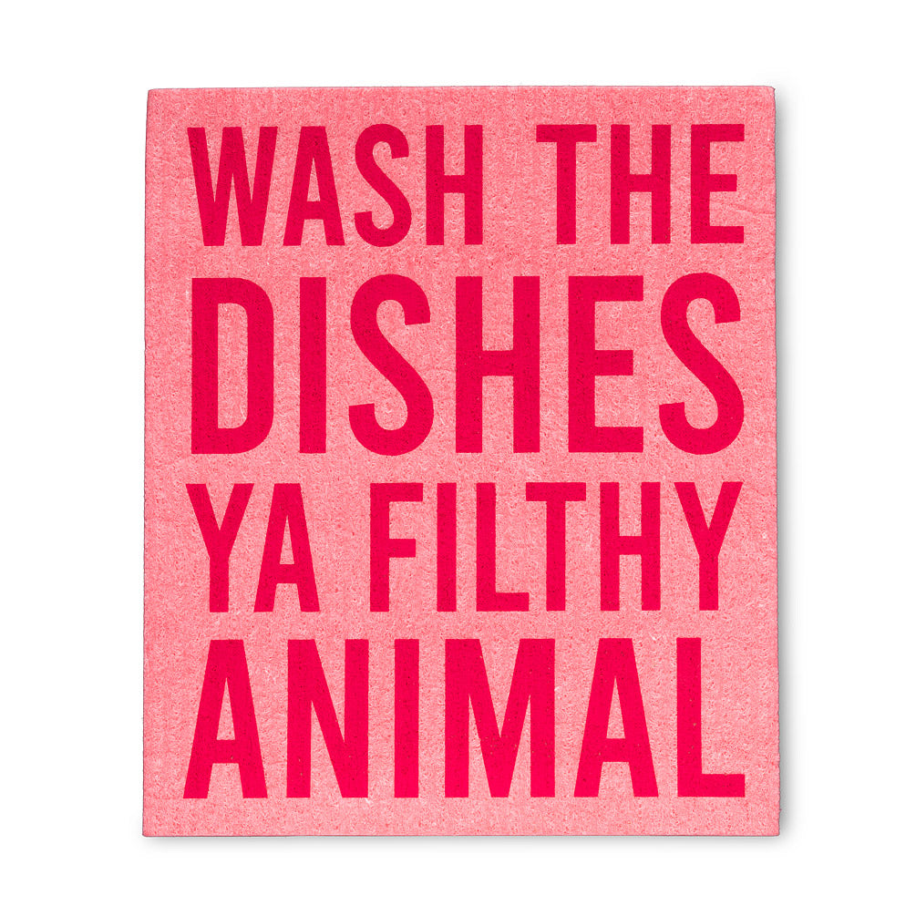 DISHCLOTH (SET OF 2) FUNNY TEXT - WASH THE...