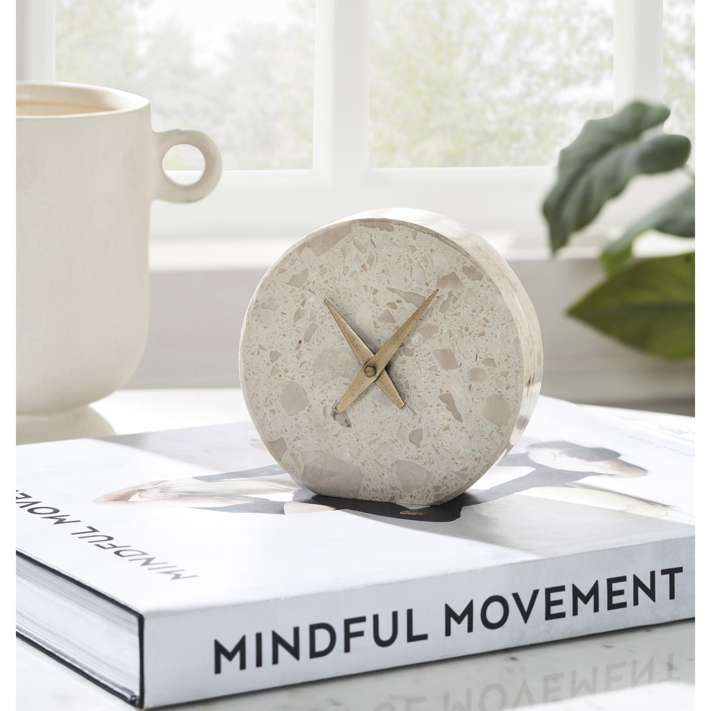 TABLE CLOCK - MARBLE