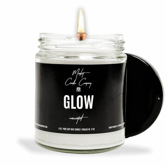 CANDLE (SOY WAX), GLOW UNSCENTED 8 oz